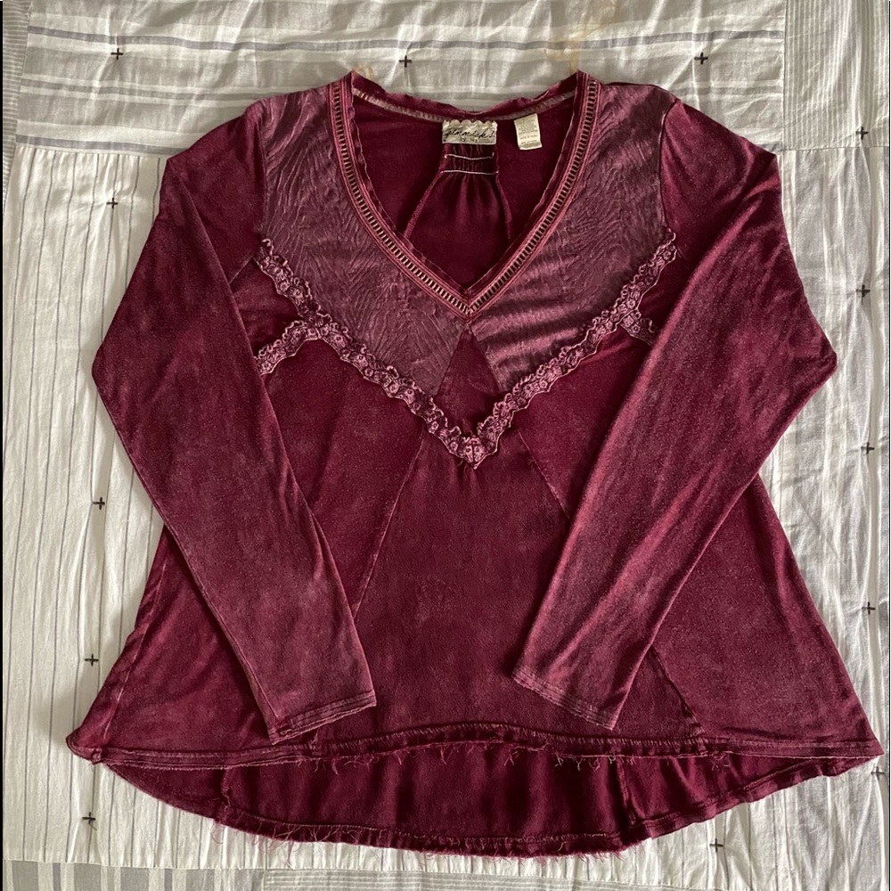 🌷Gimmicks By BKE Boho Hi-lo Peasant Top🌷